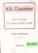 Mitutoyo-Mitutoyo KA Counter Linear Scales User Operations Manual-KA-01